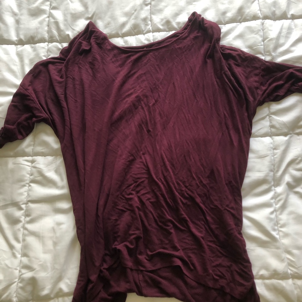 Burgundy American eagle loose fitting blouse